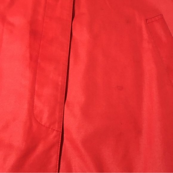 Vtg London Fog Maincoats Trench swing Raincoat weatherwear of distinction Red 6P - Picture 9 of 15